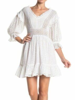 Love Sam Vivienne Eyelet Lace Mini Dress